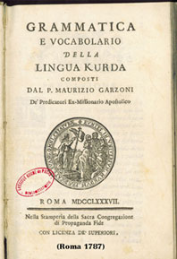 GRAMMATICA E VOCABOLARIO DELLA LINGUA KURDA