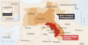 Kurdengebiete und Autonome Region Kurdistan